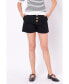 Women's Buttoned Denim Shorts