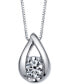 ფოტო #1 პროდუქტის Diamond Pendant Necklace (1/2 ct. t.w.) in 14k White Gold