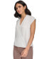 ფოტო #3 პროდუქტის Women's Cap Sleeve Faux-Wrap Blouse