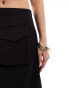 In The Style pocket detail tie side mini skirt in black