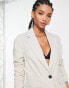 Фото #8 товара Topshop Tall co-ord fitted blazer in pale grey