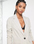 Topshop Tall co-ord fitted blazer in pale grey