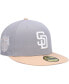 Фото #1 товара Men's Gray/Peach San Diego Padres 216 MLB All-Star Game Purple Undervisor 59FIFTY Fitted Hat