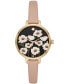 ფოტო #4 პროდუქტის Women's Metro Three-Hand Nude Leather Watch 34mm Gift Set