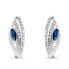 Серьги Brilio Silver Dazzling Zircons EA547W silver, clear, blue - фото #2