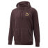 Puma Iconic T7 Velour Pullover Hoodie Mens Brown Casual Outerwear 532220-21