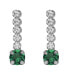 Фото #1 товара Dangle earrings with green crystal Shine A4669-20HT