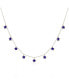 ფოტო #1 პროდუქტის Lapis Star Dangle Necklace 14K Gold