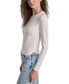 Фото #3 товара Petite Long-Sleeve Ribbed Crewneck