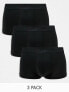 Calvin Klein CK Black 3-pack low rise trunks in black