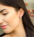 Fashion silver earrings with green zircons AGUC1810L