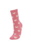 Kadın Çok Renkli Kalp Desenli 3'Lü Soket Çorap V5102AZ21AU
