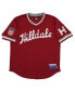 Фото #2 товара Men's Red Distressed Hilldale Club Mesh Replica V-Neck Jersey