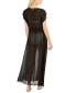 Фото #2 товара Calvin Klein St. Tropez Solid Tie-Front Maxi Dress Cover-Up Black Size Large