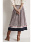 Boden Pleated Printed Midi Skirt Women's