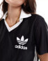 Фото #3 товара adidas Originals Adicolor 3-stripes pinstripe dress in black