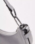 Topshop Suki shoulder bag with mixed metal detail in silver