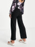 Фото #7 товара Pieces wide leg ribbed trousers in black