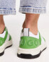 HUGO Kilian Tenn Pume trainers in white and green