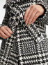 Фото #4 товара Lipsy dropped collar wrap coat in houndstooth check