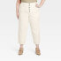 Women's Mid-Rise Tapered Fit Cargo Pants - Knox Rose White L