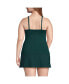 ფოტო #2 პროდუქტის Plus Size Chlorine Resistant Smoothing Control Mesh High Neck Tankini Swimsuit Top