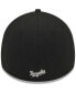 ფოტო #5 პროდუქტის Men's Black Kansas City Royals Logo 39THIRTY Flex Hat