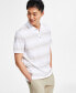 ფოტო #1 პროდუქტის Men's Regular-Fit Supima Knit Interlock Striped Polo Shirt, Created for Macy's