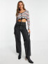 Фото #3 товара Pacsun cropped knitted jumper in wavy stripe with drawstring bust