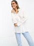 Mango oversized shirt in white