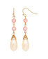 ფოტო #1 პროდუქტის Pink and White Imitation Pearl Drop Earrings