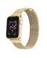 Фото #1 товара Men's and Women's Gold-Tone with Silver-Tone Striped Metal Loop Band 42mm