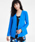 Фото #3 товара Women's Textured Crepe Blazer, Created for Macy's