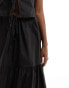 Фото #4 товара Kaiia tiered maxi skirt co-ord in black