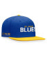 ფოტო #1 პროდუქტის Men's Blue, Gold St. Louis Blues Iconic Color Blocked Snapback Hat