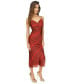 Women's Snakeskin-Print Chain Slip Dress