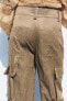 ZW COLLECTION WRINKLED CARGO TROUSERS