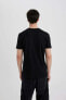 Erkek T-shirt Siyah C2076ax/bk81