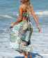 Women's Paisley Patchwork Twisted Maxi Beach Dress