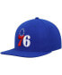 Фото #2 товара Men's Royal Philadelphia 76Ers Ground 2.0 Snapback Hat