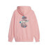Фото #2 товара Puma Downtown Oversized Graphic Hoodie Womens Pink Casual Outerwear 62145463