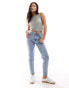 Фото #4 товара Stradivarius Petite slim mom jean with stretch in washed blue