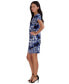 Фото #3 товара Petite Printed Short-Sleeve A-Line Dress