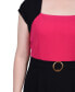 ფოტო #7 პროდუქტის Women's 3/4 Sleeve Colorblocked Dress, 2 Piece Set