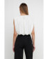 Фото #3 товара Women's Shirred Shoulder Cropped Top