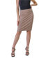 Women's Knee Length Elastic Waist Pencil Skirt