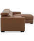 Nevio 115" 3-Pc. Leather Sectional with 1 Power Recliner, Headrests and Chaise, Created For Macy's