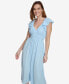 ფოტო #5 პროდუქტის Women's Empire-Waist Flutter-Sleeve Midi Dress