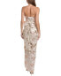 Aidan Mattox Strapless Mermaid Gown Women's Gold 4