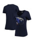ფოტო #2 პროდუქტის Women's Navy Tennessee Titans Ink Dye Sideline V-Neck T-shirt